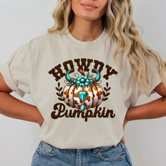 Howdy Pumpkin Full Color DTF Transfer