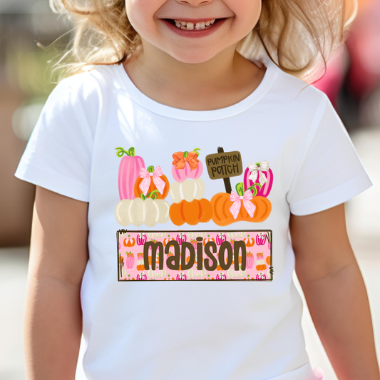 Personalized Pumpkin Patch Sign Full Color DTF Transfer