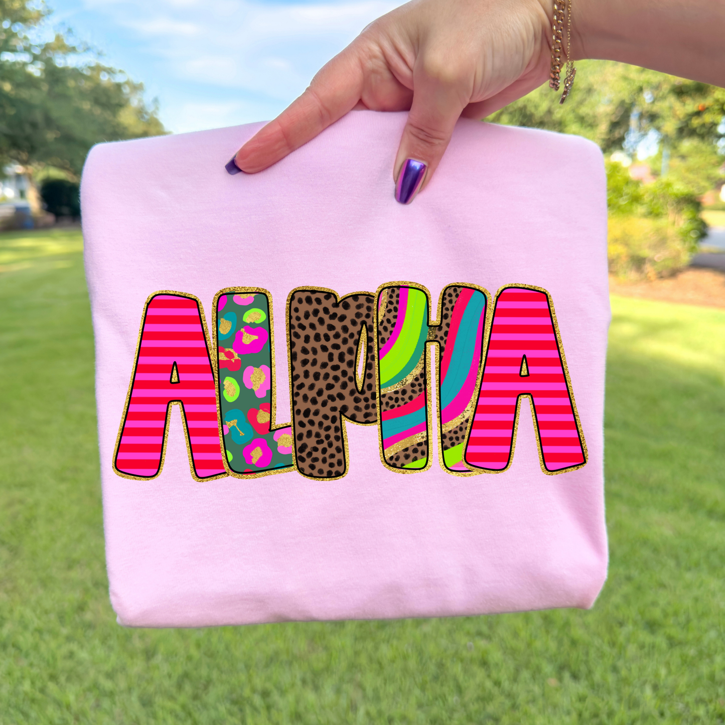 Groovy Christmas Alpha (ONE WORD/NAME) Full Color DTF Transfer