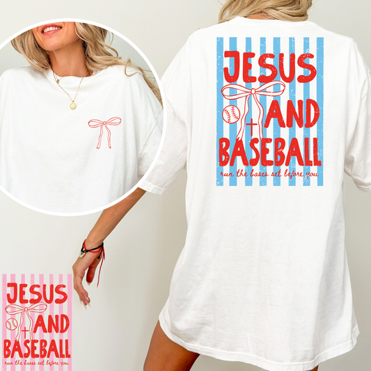 Jesus and Baseball Full Color DTF Transfer