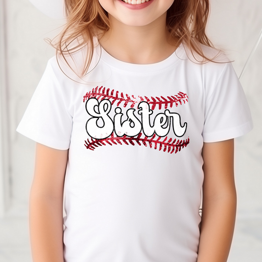 Sister (Baseball Seams) Full Color DTF Transfer
