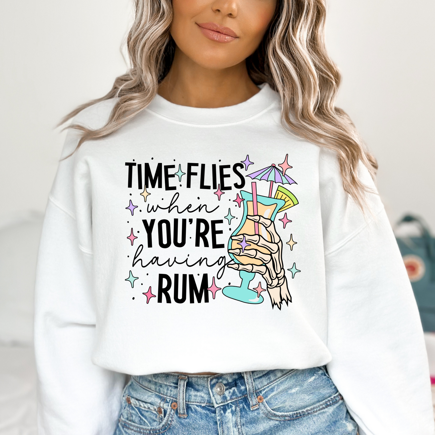 Time Flies When Your Having Rum Full Color DTF Transfer