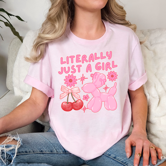 Literally Just A Girl (Balloon Dog) Full Color DTF Transfer
