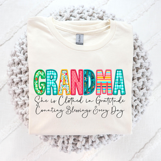 Grandma (Faux Embroiery) Full Color DTF Transfer