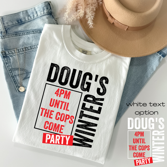 Doug's Winter Party Full Color DTF Transfer