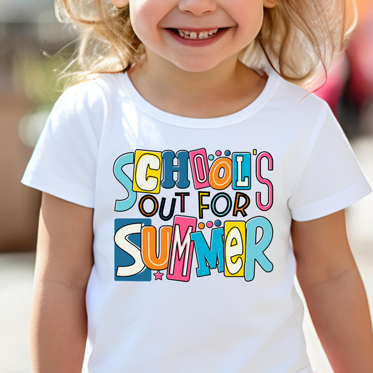 Schools Out For Summer Full Color DTF Transfer