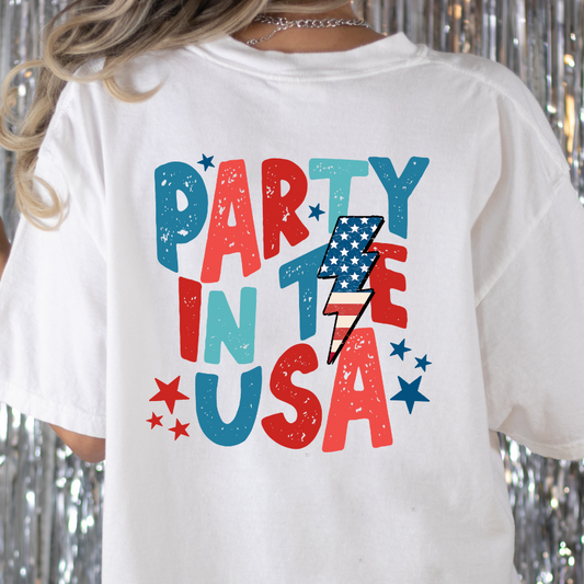 Party In The USA (Multicolor) Full Color DTF Transfer