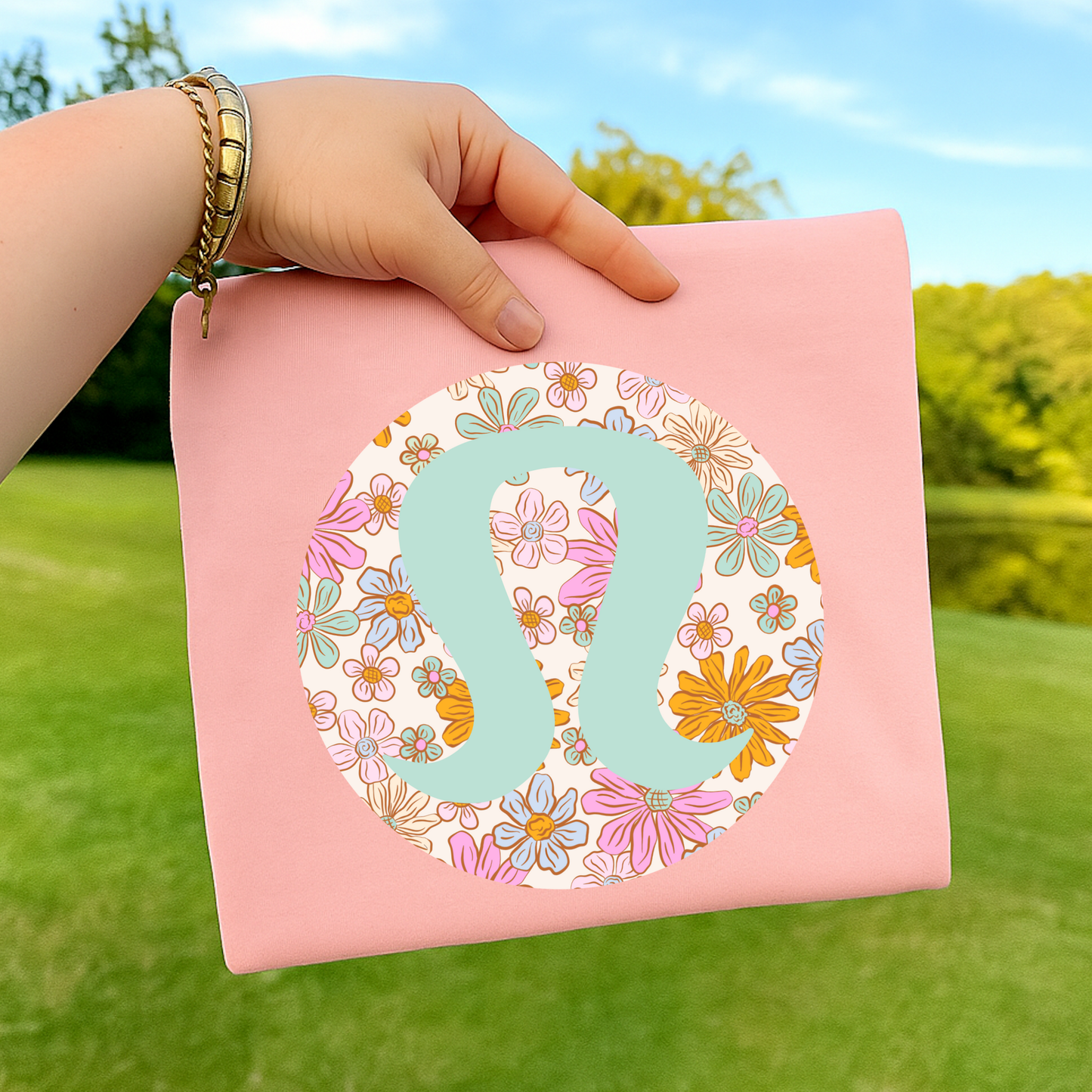 Floral Lululemon Full Color DTF Transfer
