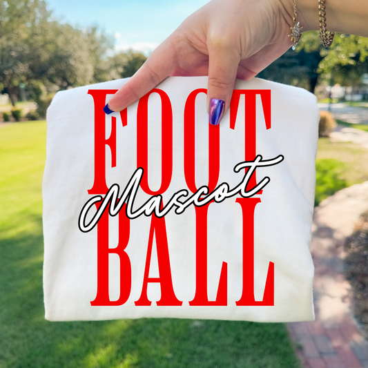 Custom Mascot Football (Stacked/Script) Full Color DTF Transfer