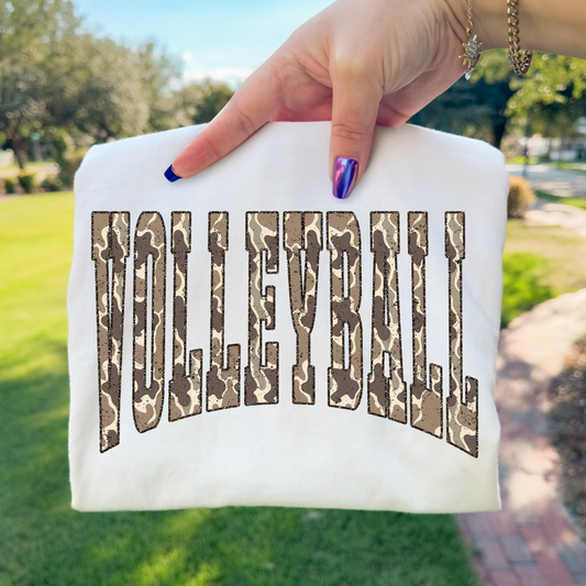 Camo Volleyball (Varsity) Full Color DTF Transfer