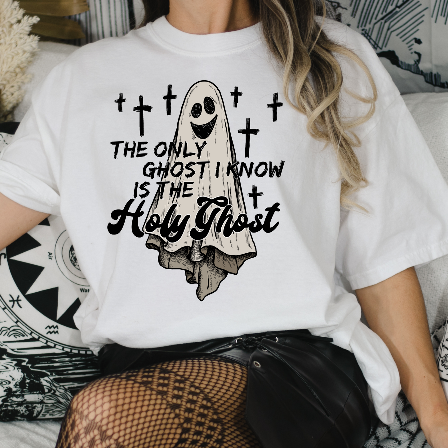 The Only Ghost I Know Is the Holy Ghost Full Color DTF Transfer