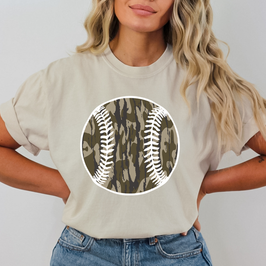 Camo Baseball Full Color DTF Transfer