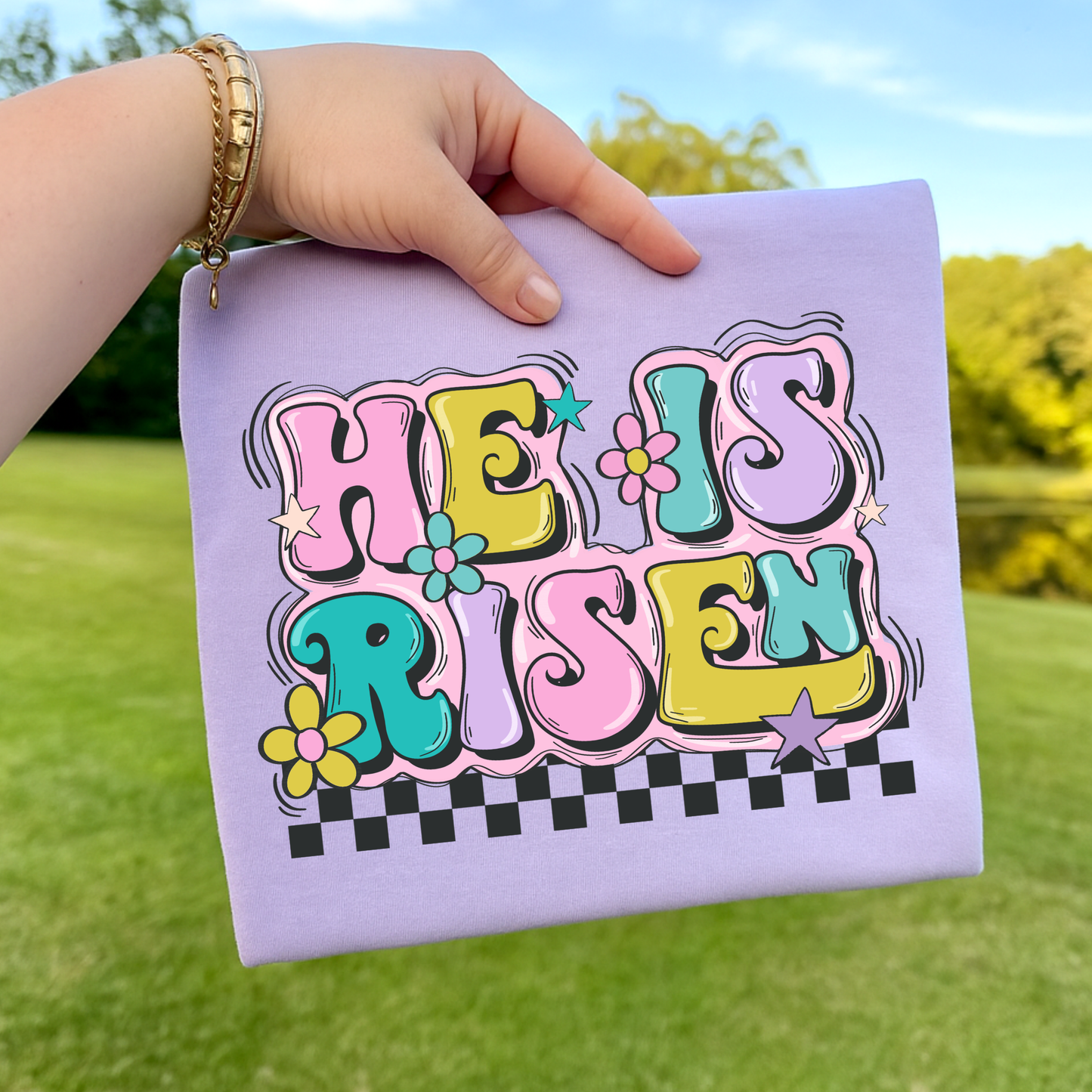 He Is Risen Full Color DTF Transfer