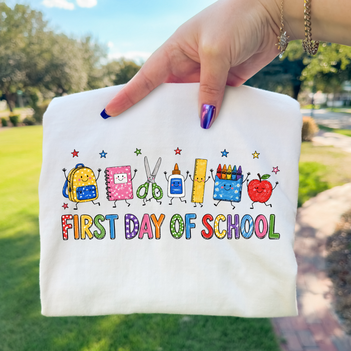 First Day of School (School Supplies) Full Color DTF Transfer