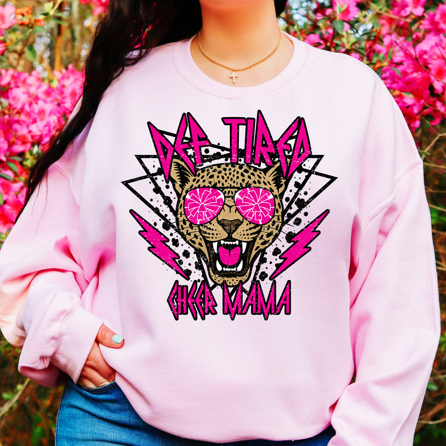 Def Tired Cheer Mama Full Color DTF Transfer