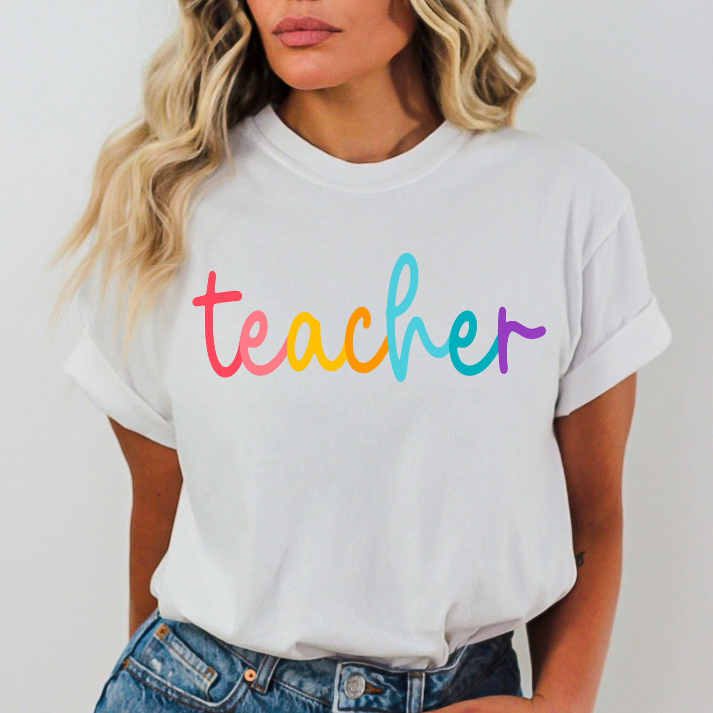 Teacher (Multi Color) Full Color DTF Transfer