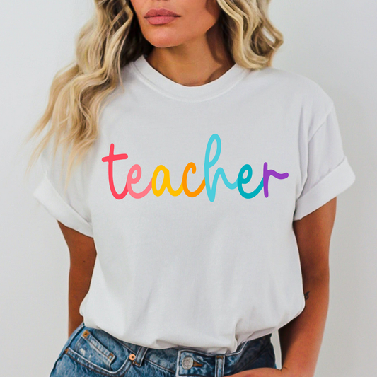 Teacher (Multi Color) Full Color DTF Transfer