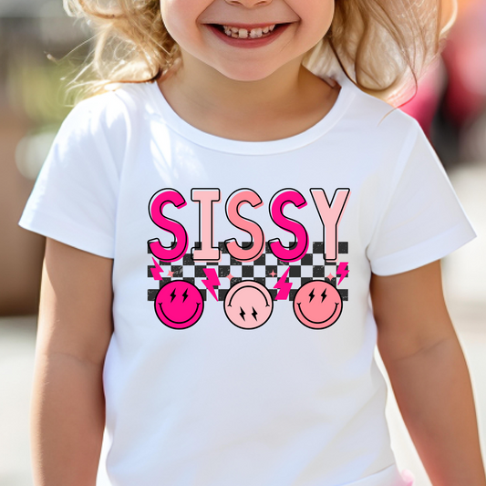 Sissy (Checkered w/Smiley Faces) Full Color DTF Transfer