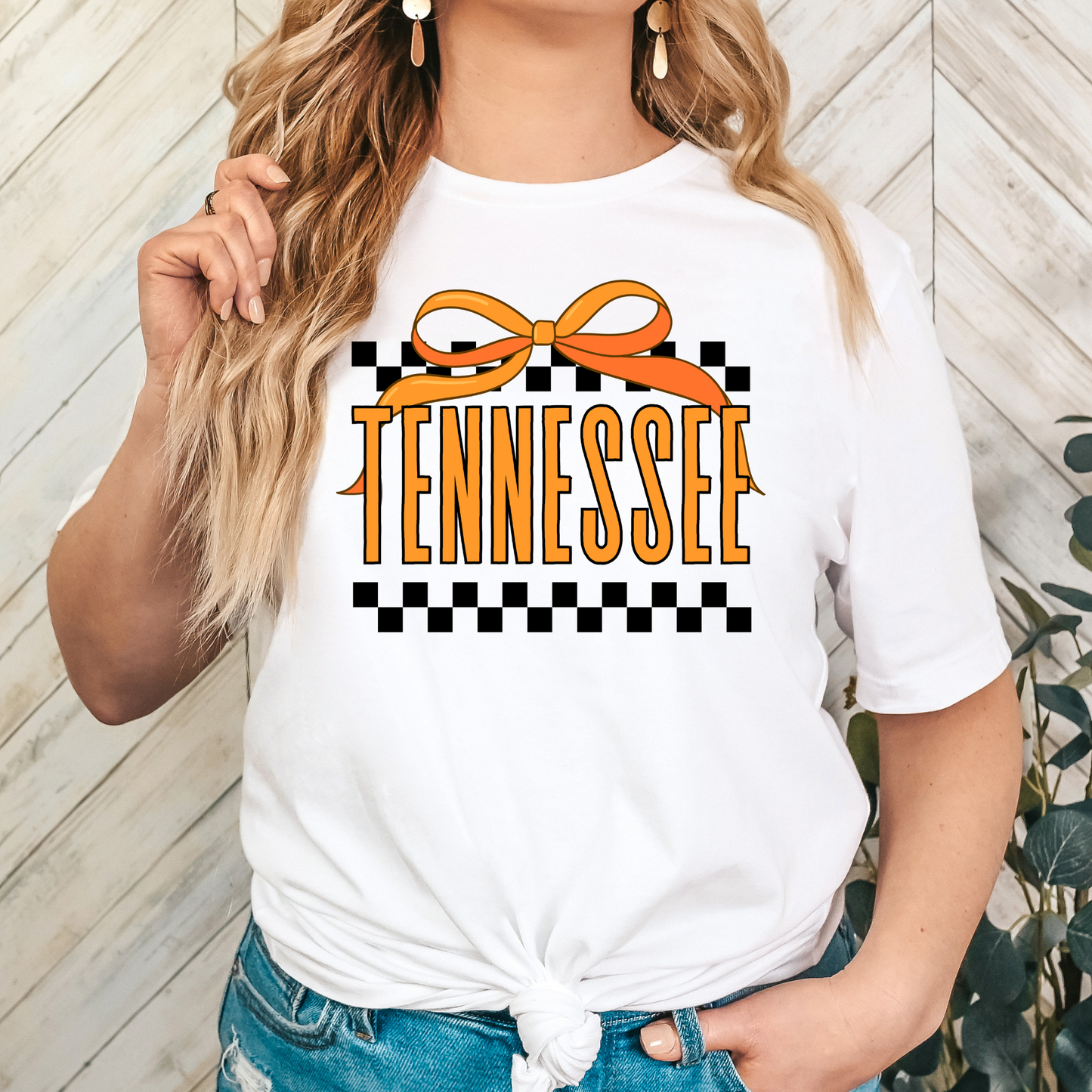 Tennessee w/Bow (Checkered) Full Color DTF Transfer