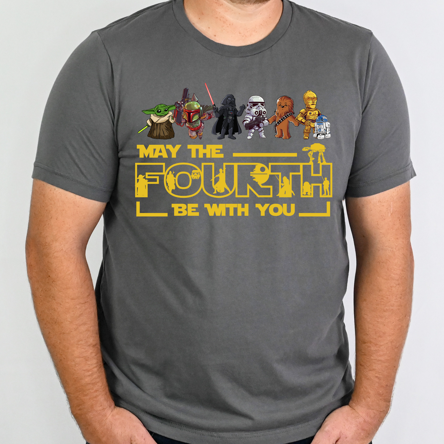 May The 4th Be With You (Star Wars Characters) Full Color DTF Transfer