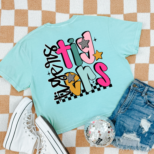 Tigers (Stacked Checkered Stars) Full Color DTF Transfer