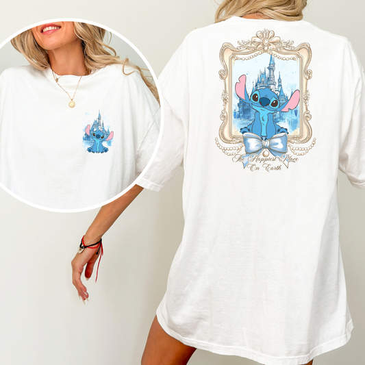 Stitch Portrait Front Castle Full Color DTF Transfer
