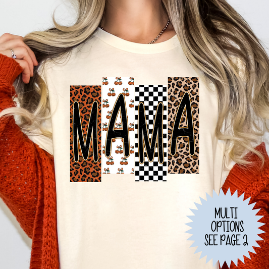 Fall Theme Box Mama (MULTI OPTIONS) Full Color DTF Transfer