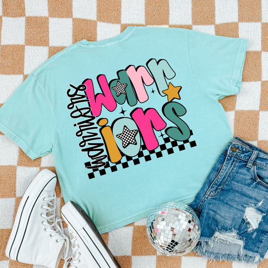 Warriors (Stacked Checkered Stars) Full Color DTF Transfer