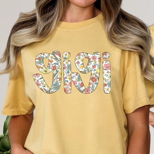 Floral Gigi Full Color DTF Transfer