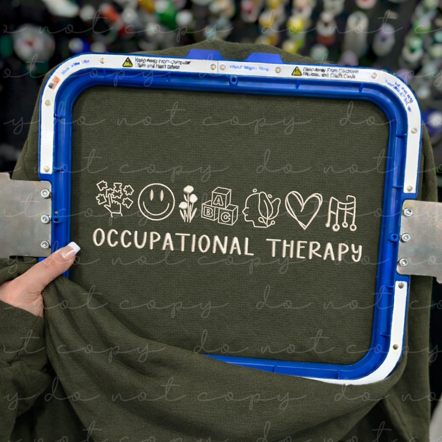 Occupational Therapy Icons Embroidered Sweatshirt/T-Shirt