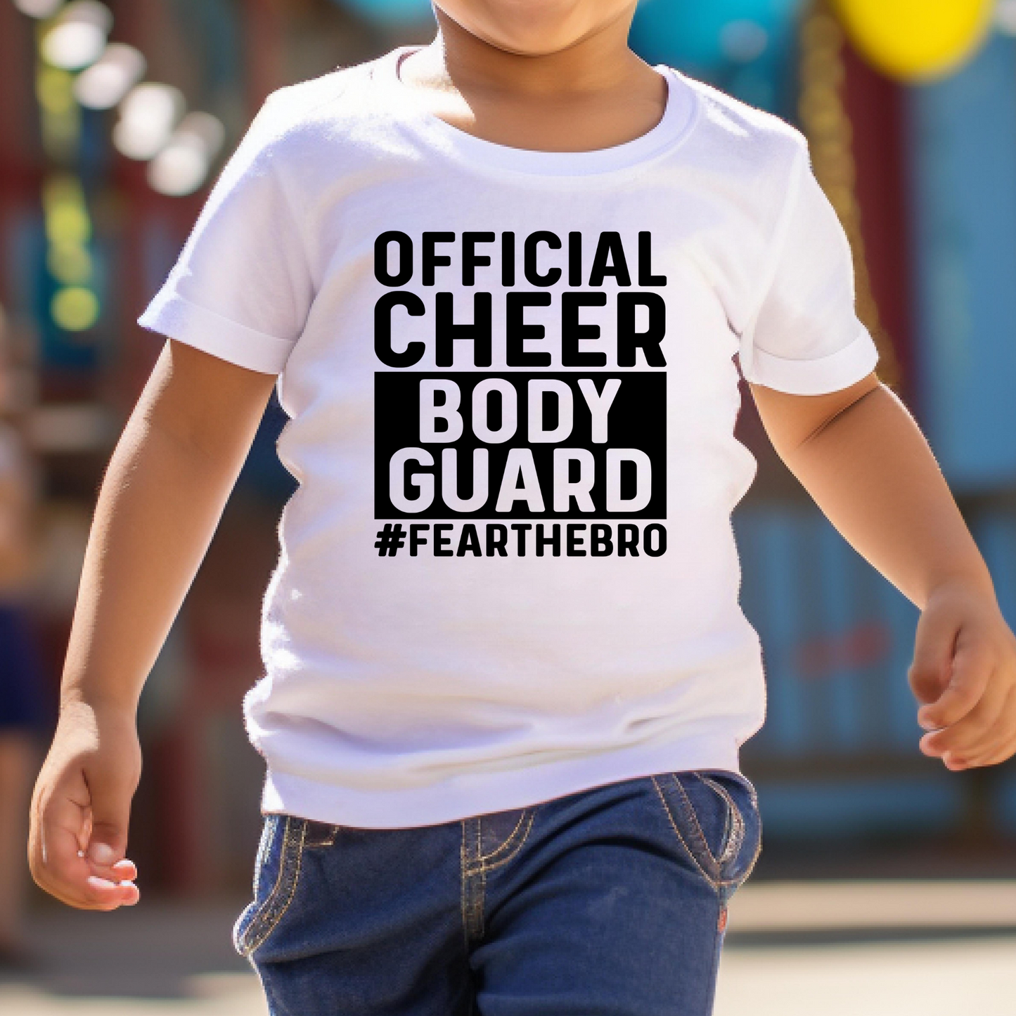 Official Cheer Body Guard #fearthebro Full Color DTF Transfer