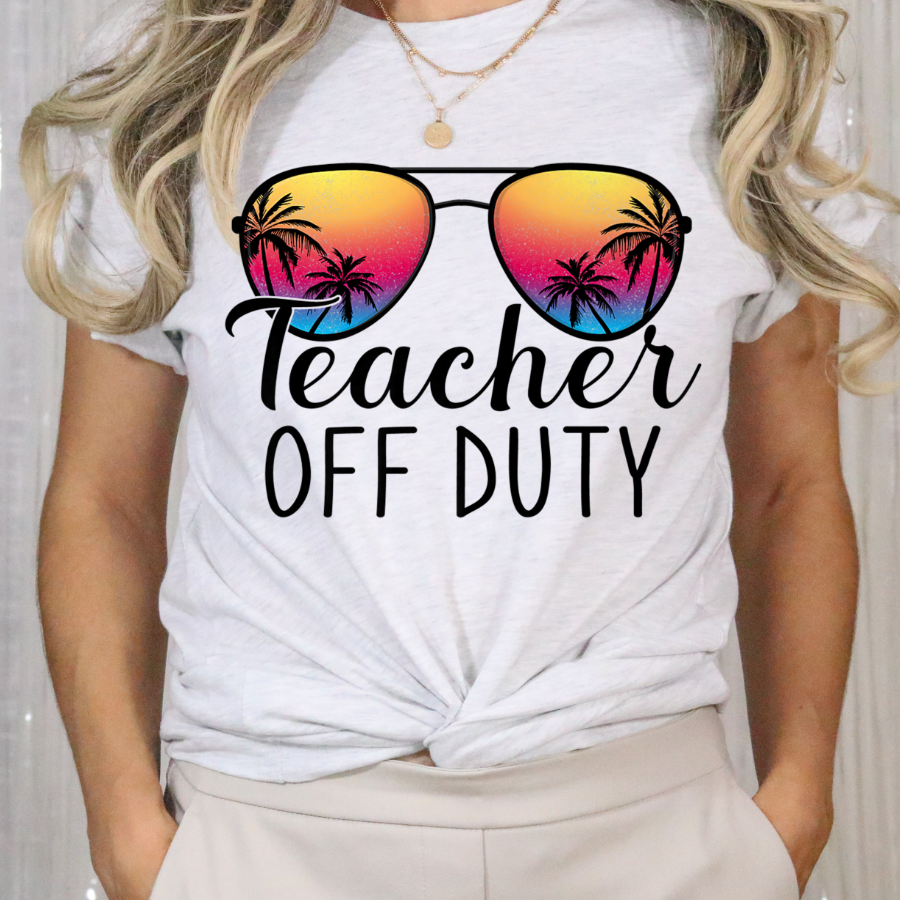 Teacher Off Duty (Glasses) Full Color DTF Transfer