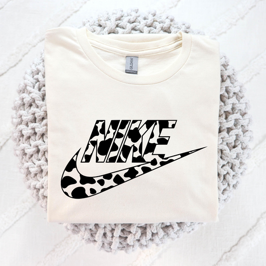 Nike Black Cowprint Full Color DTF Transfer