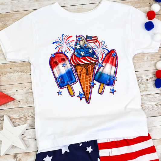 4th of July Ice Cream Full Color DTF Transfer