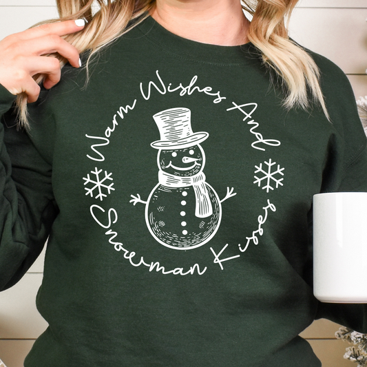 Warm Wishes And Snowman Kisses Full Color DTF Transfer