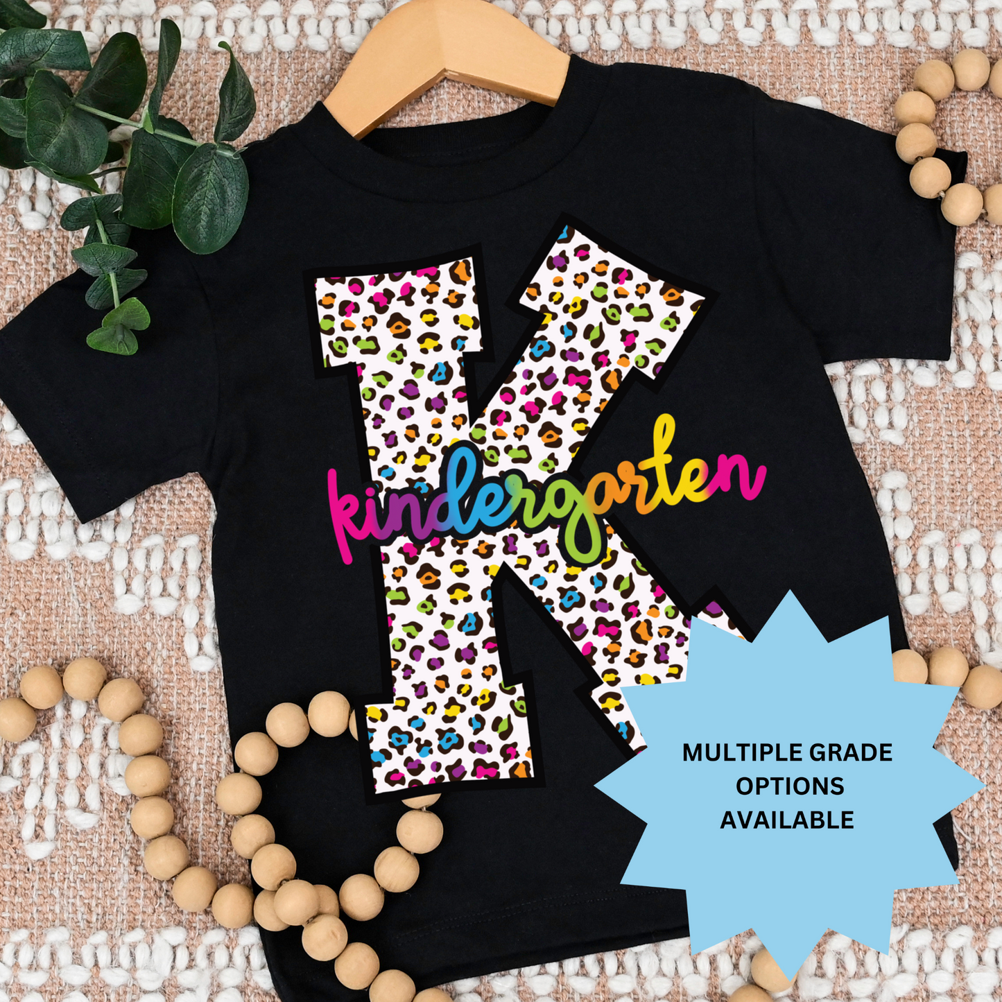 Rainbow Leopard Grade (MULTI GRADE OPTIONS) Back To School Full Color DTF Transfers