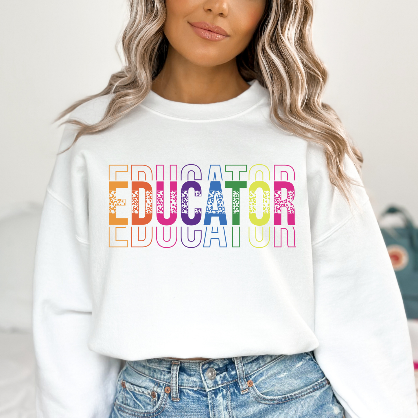 Educator (Leopard/Colorful) Full Color DTF Transfer