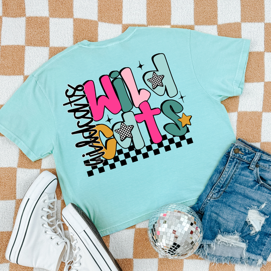 Wildcats (Stacked Checkered Stars) Full Color DTF Transfer