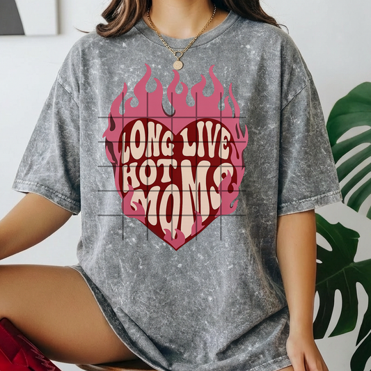 Long Live Hot Moms (Red) Full Color DTF Transfer