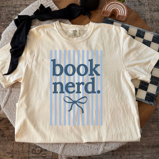 Book Nerd (Striped) Full Color DTF Transfer
