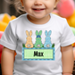 Personalized 3 Bunny (Boy & Girl Option) Full Color DTF Transfer