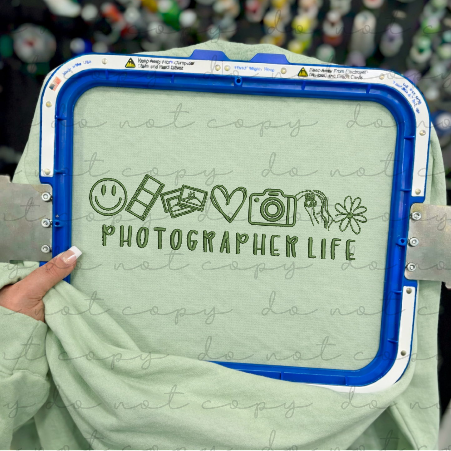 Photographer Life Icons Embroidered Sweatshirt/T-Shirt