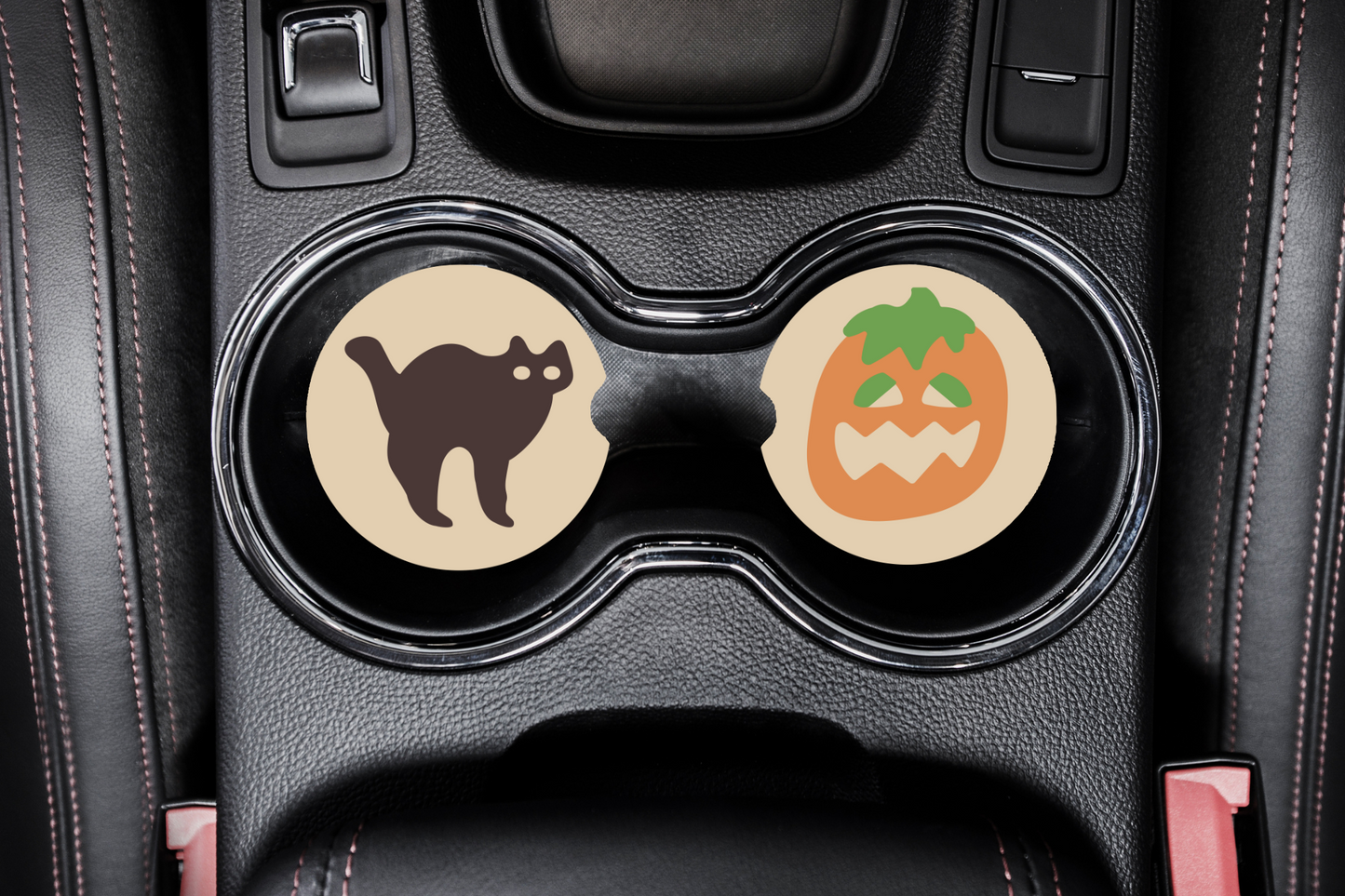 Halloween Sugar Cookie Inspired Set of 2 Coasters (Neoprene)