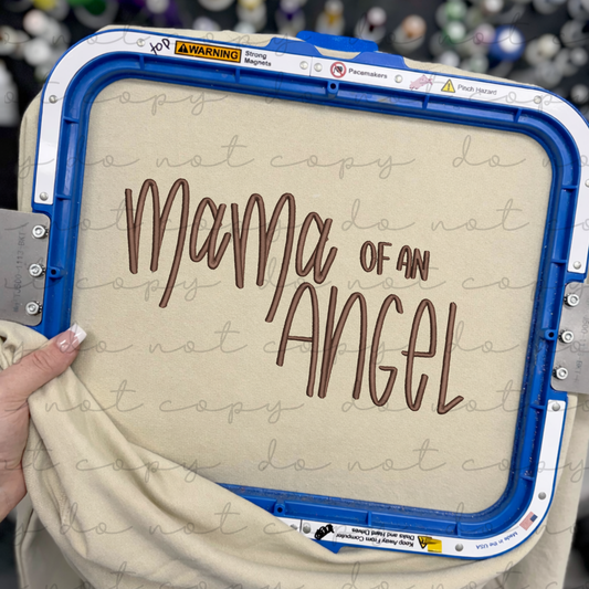 Mama of An Angel (Hand Lettered) Embroidered Sweatshirt/T-Shirt
