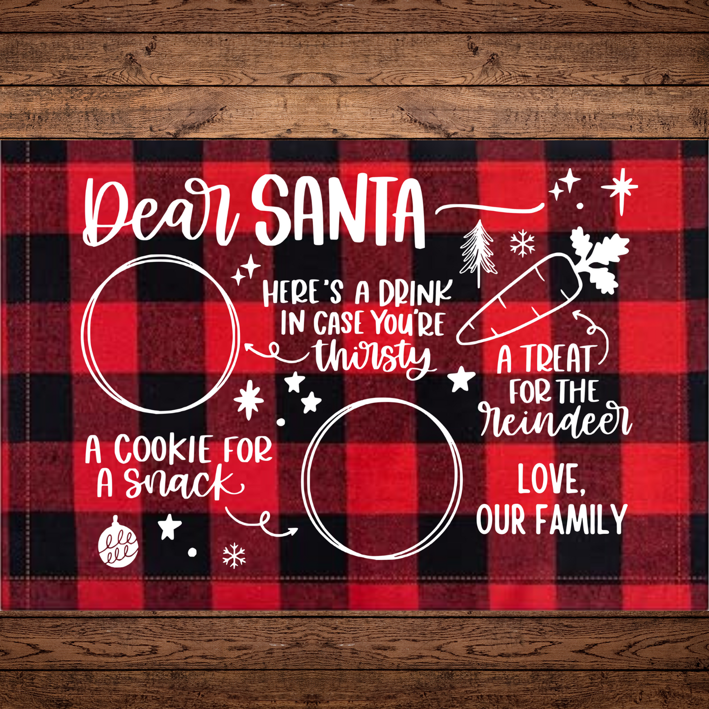 Santa Tray (White) Full Color DTF Transfer