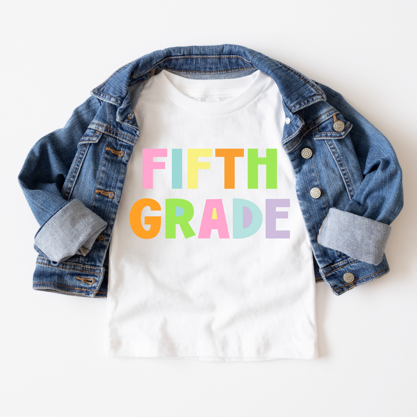 Retro Pastel School Grade (Multi Grade Options) Back to School Full Color DTF Transfer