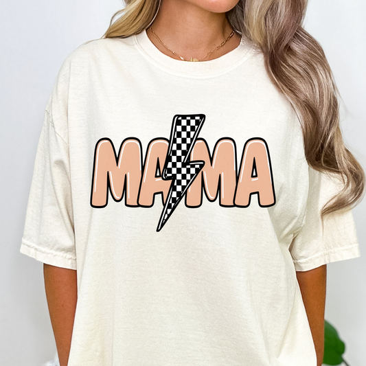 Mama (Bubble Letters/Lightening Bolt) Full Color DTF Transfer