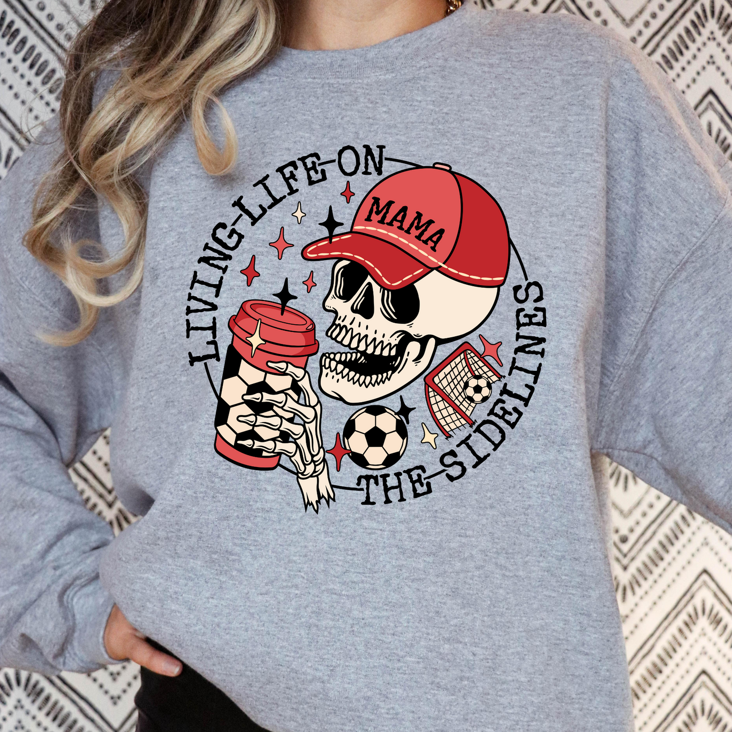 Living Life on The Sidelines Soccer Full Color DTF Transfer