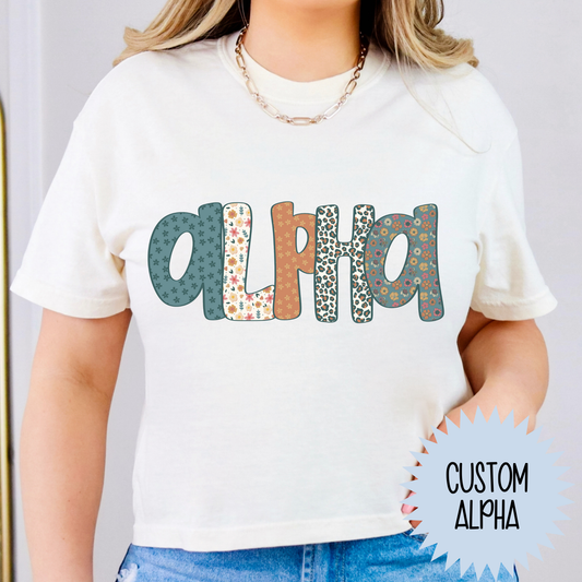 Floral Fall Alpha Full Color DTF Transfer