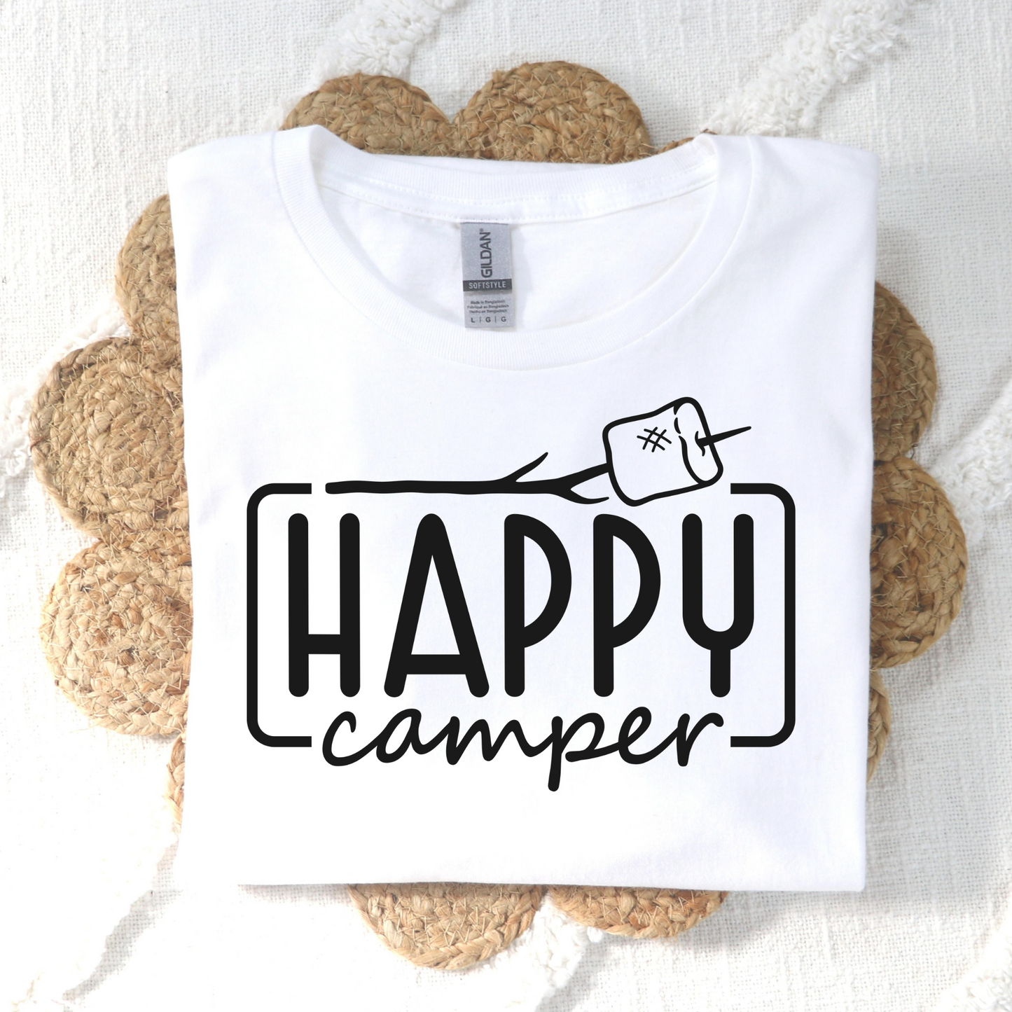 Happy Camper (Marshmallow) Full Color DTF Transfers